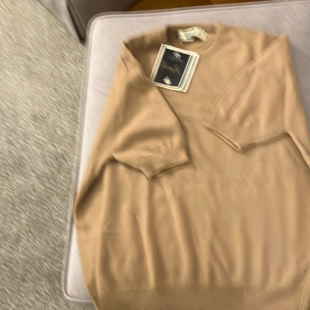 Pringle Tan Crewneck Sweater set  Soft Knit Versatile